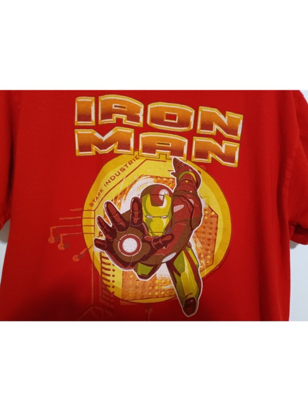 2008 Marvel Iron Man Red T-Shirt Size Men’s Large - Picture 2 of 5